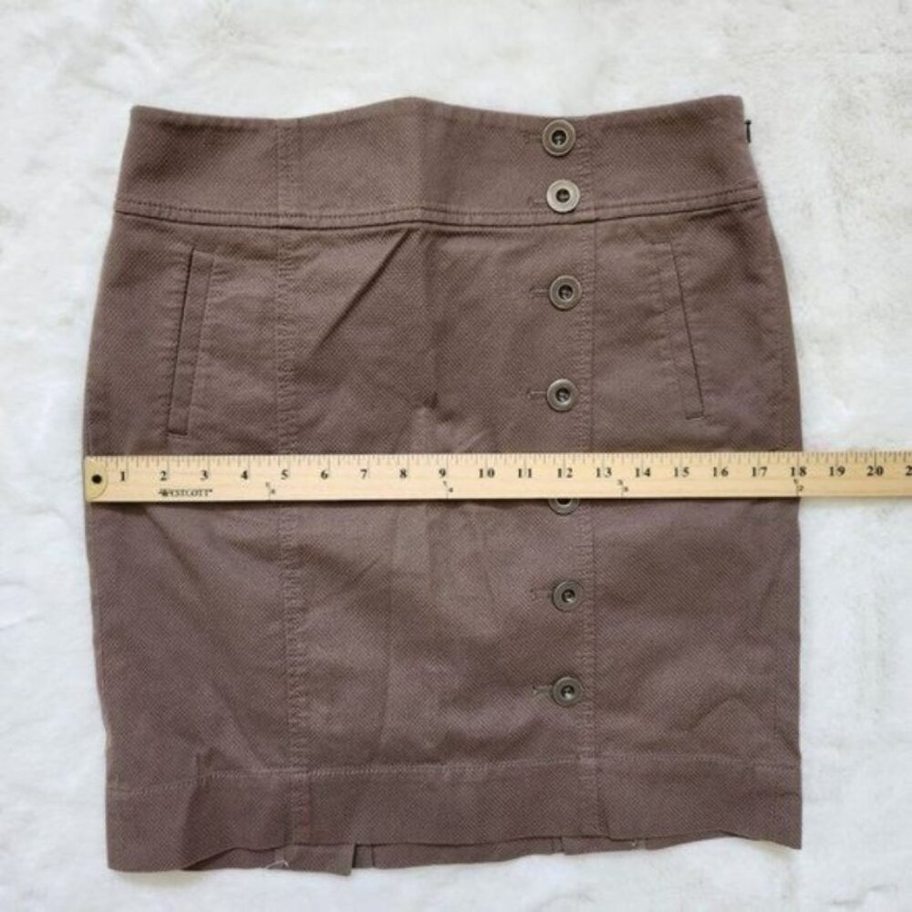 Ann Tylor Loft Brown Side Button Mini Skirt, size 4 - Picture 12 of 16